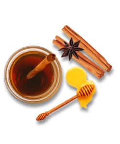 cinnamon with bee honey