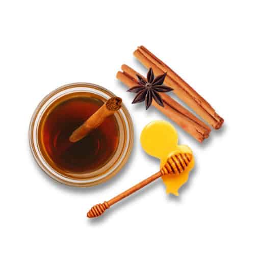 cinnamon with bee honey