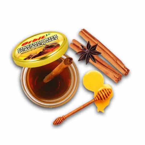 cinnamon with bee honey