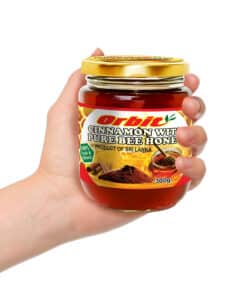 cinnamon with bee honey